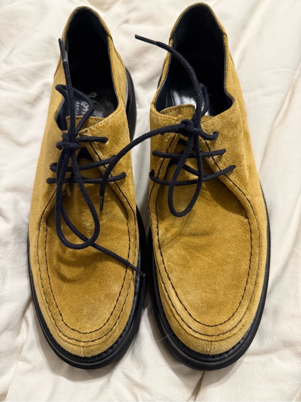 Homer’s Artisan Lug Sole Suede Loafers, 38.5EU, 8US
